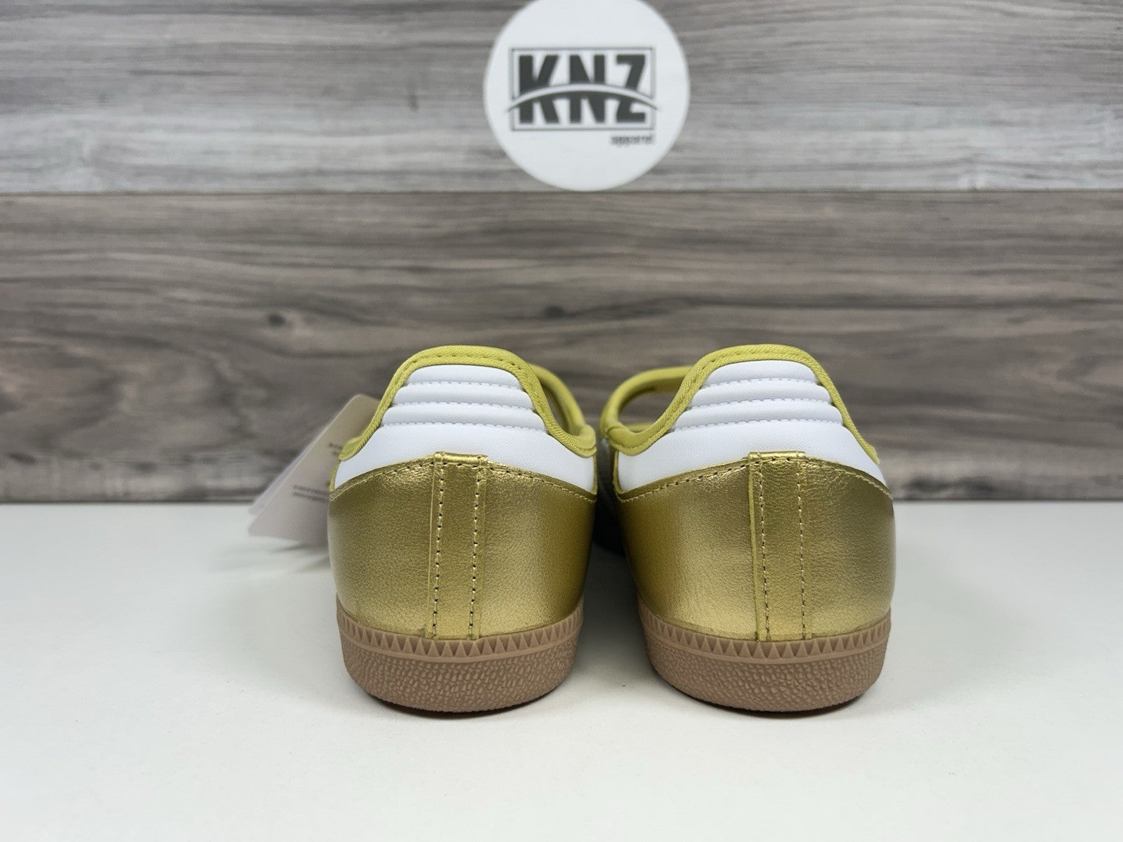 **Adidas SAMBA JANE OG Gold Metallic White Gum (IH6599) Women's Casual Shoes