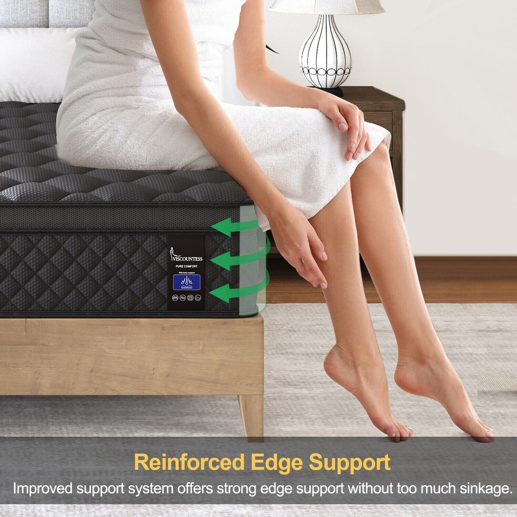 10" 12" 14"Gel Memory Foam Hybrid Spring Mattress Twin Full Queen King in A Box