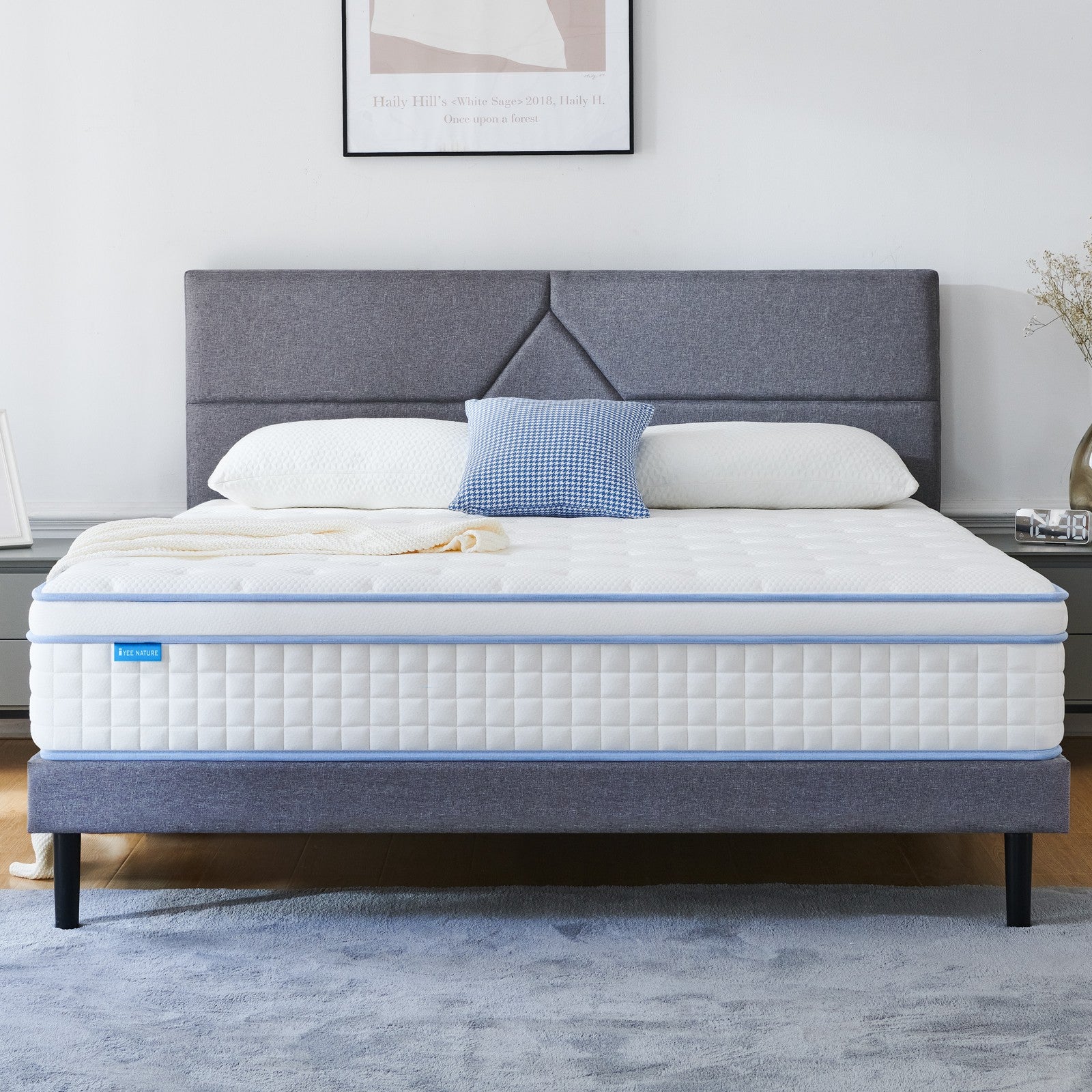 10"12"-Twin,Full,Queen,King Size Mattress Memory Foam Hybrid Mattress In a Box