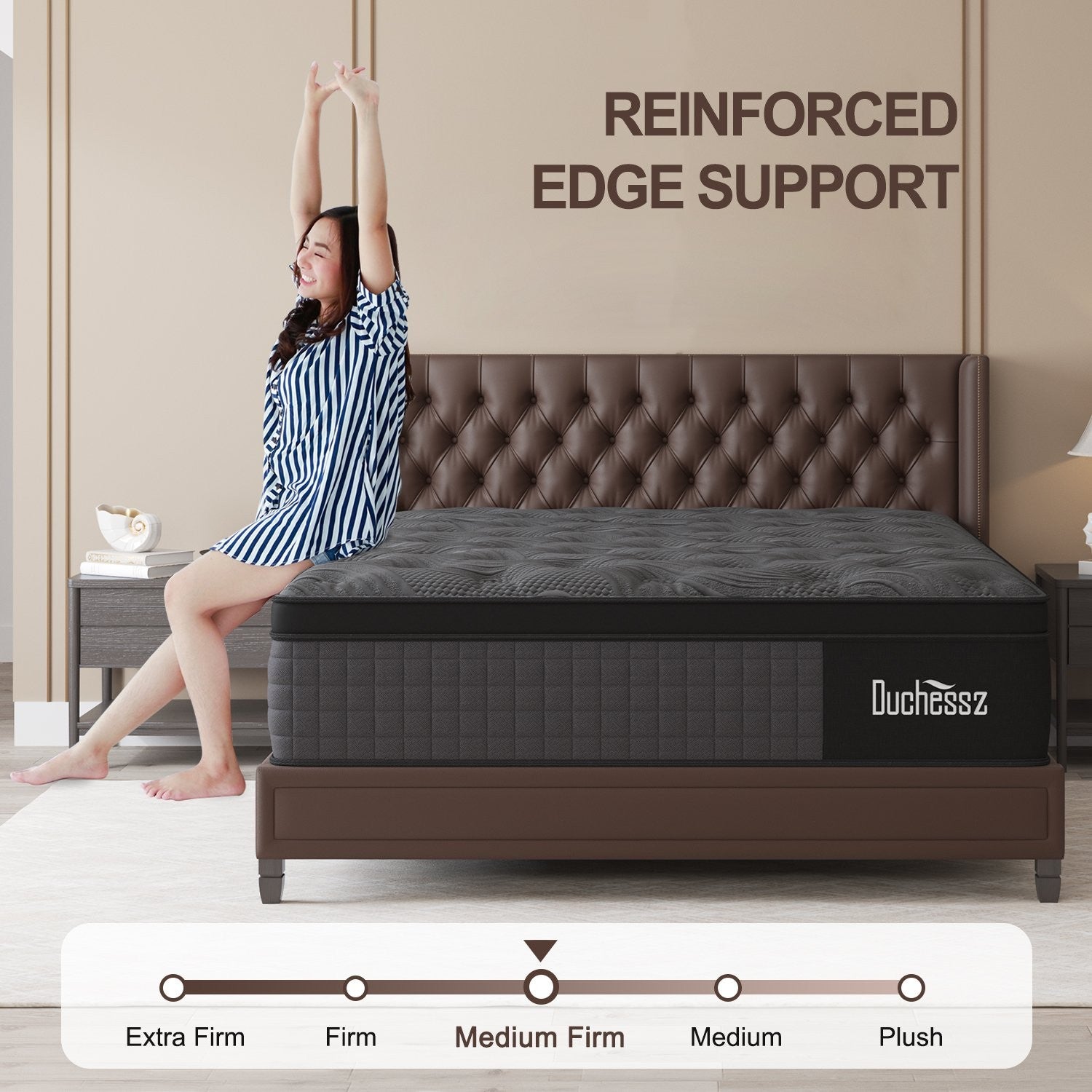 10"12"14" Twin Full Queen King Size Mattress in a Box Hybrid Spring Memory Foam