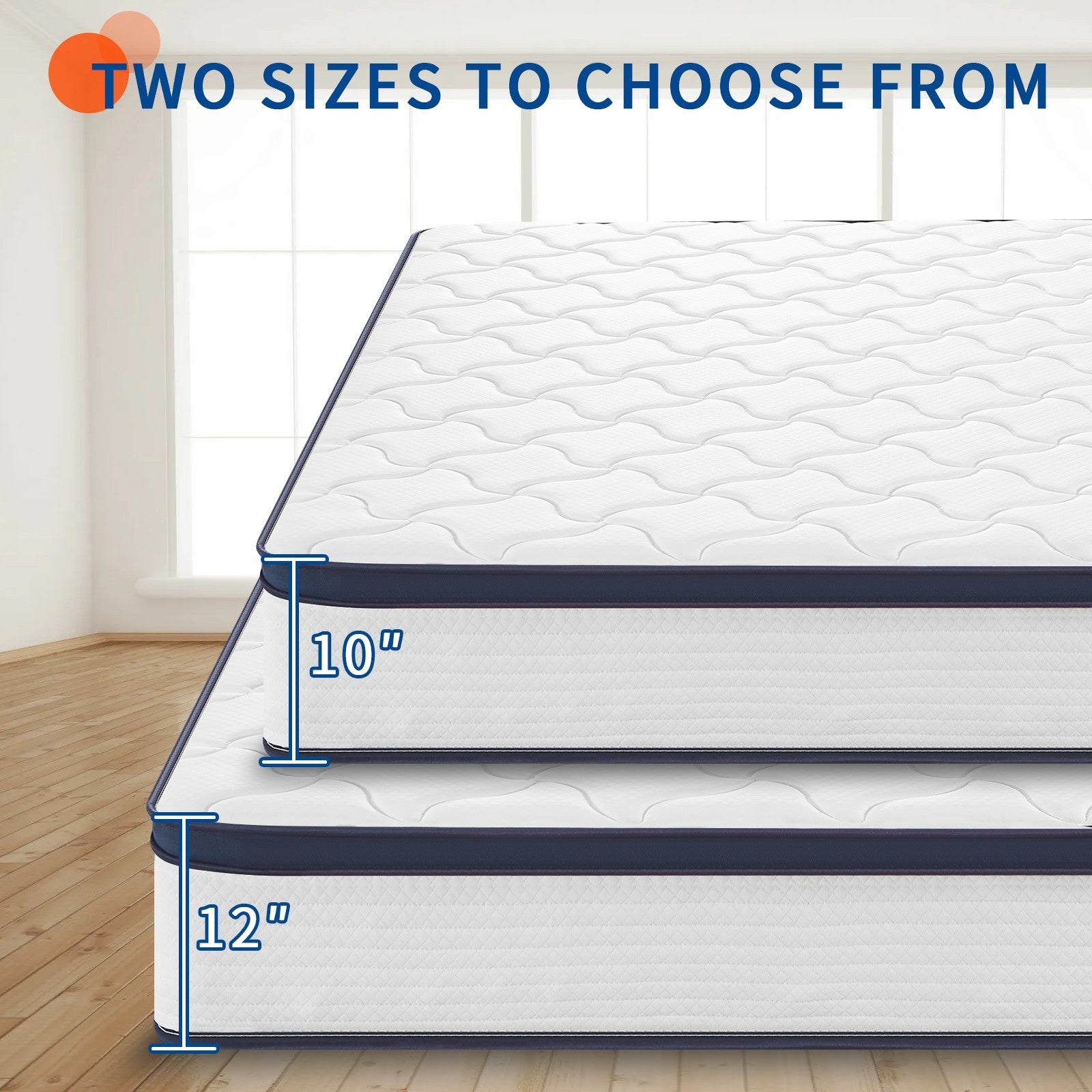 10" 12" Gel Memory Foam & Innerspring Hybrid Mattress, Twin Full Queen King Size