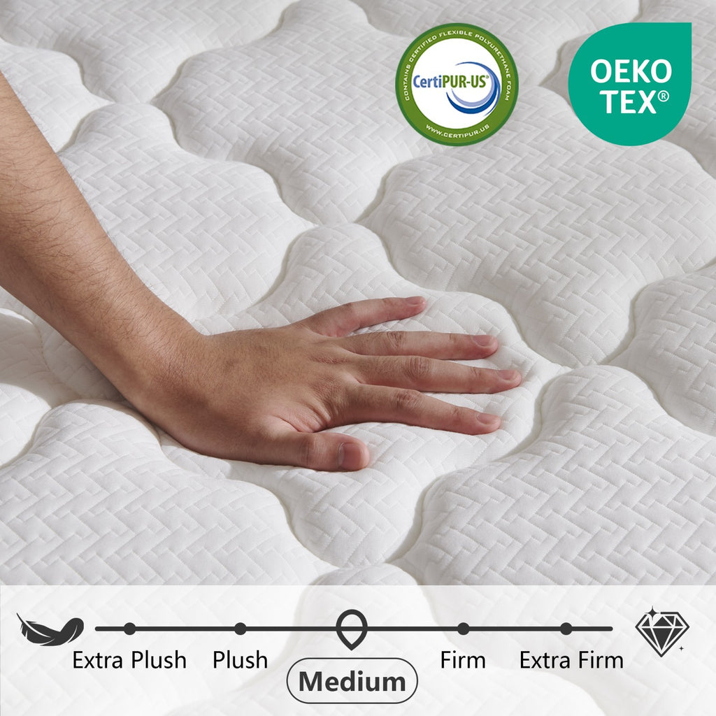 12" 14" Gel Memory Foam & Innerspring Hybrid Mattress, Twin Full Queen King Size