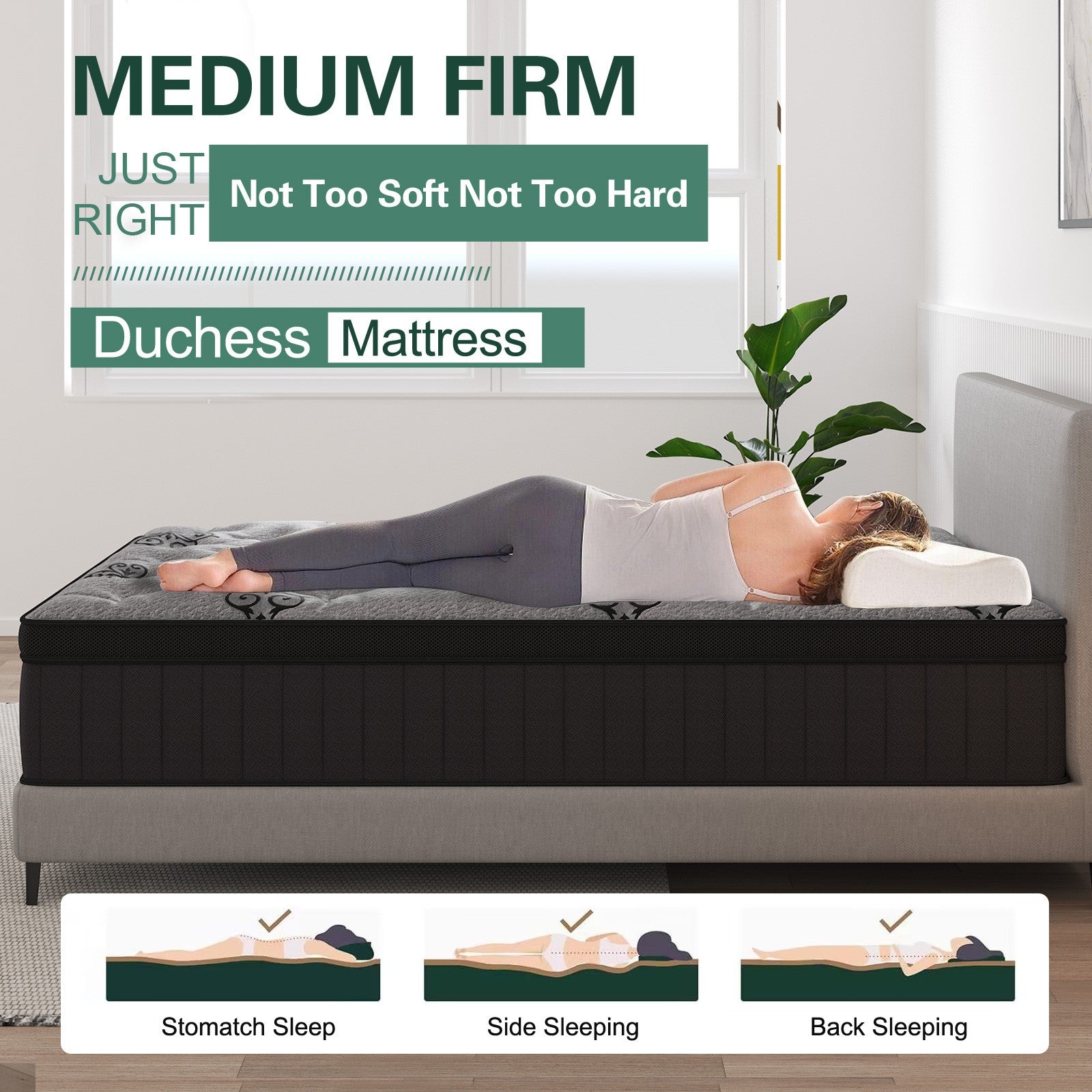 12 Inch Gel Memory Foam Hybrid Spring Mattress Twin Full Queen King in A Box