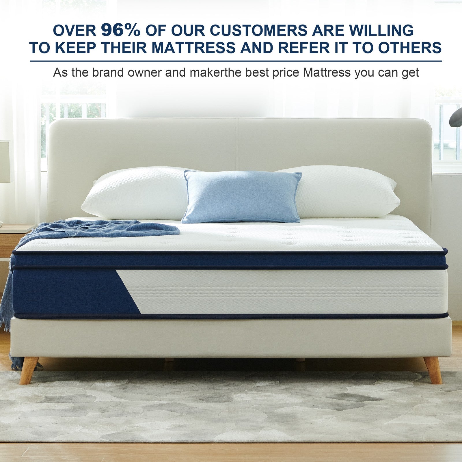 10"12"-Twin, Full, Queen,King Size Mattress Memory Foam Hybrid Mattress in a Box