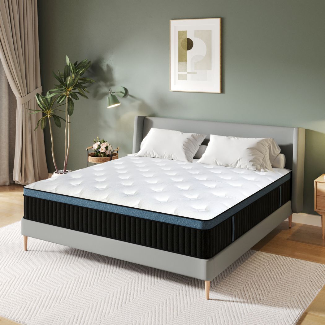 12" 14" Mattress in a Box Twin Full Queen King Size Memory Foam Pocket Spring