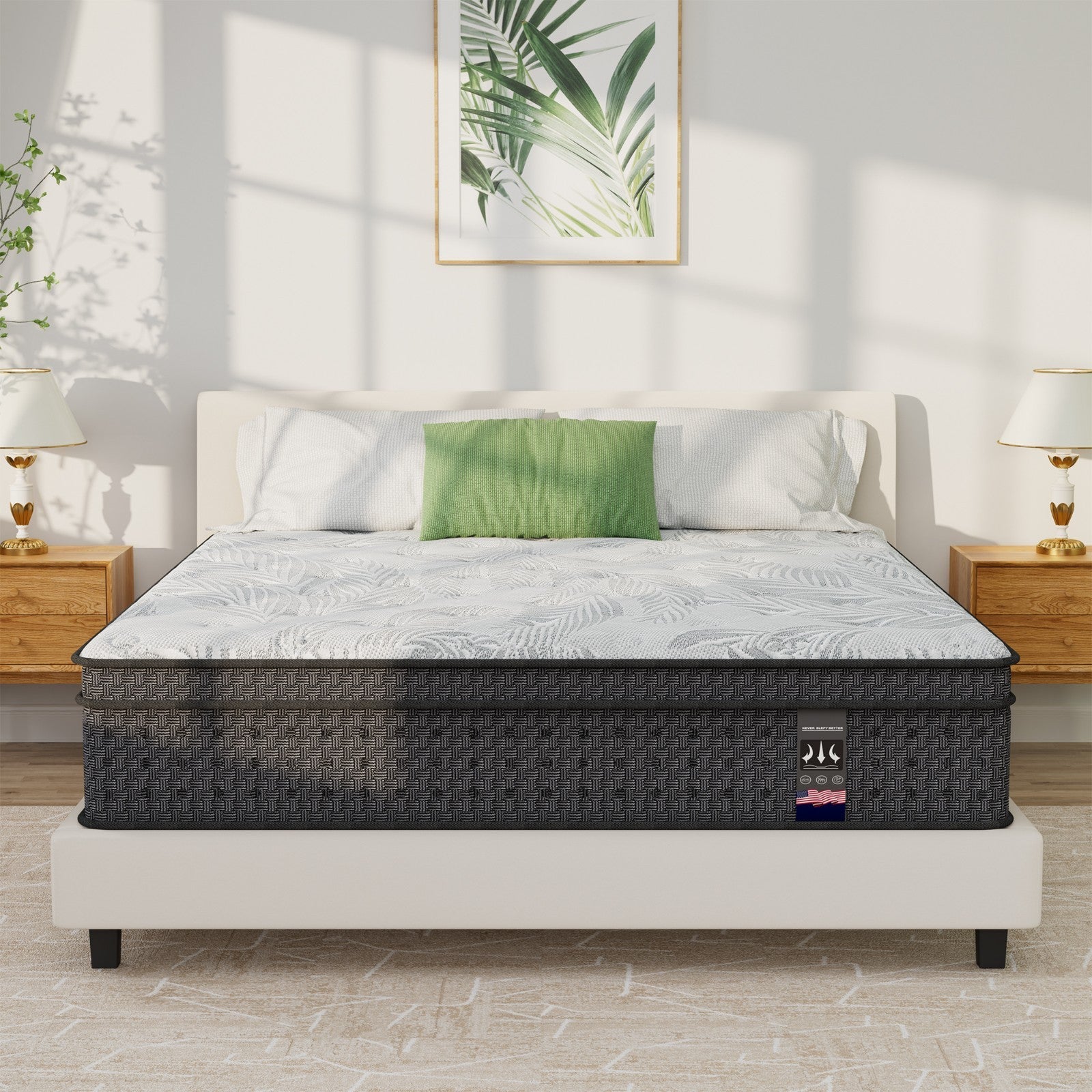 10" 12" 14" Gel Memory Foam Spring Hybrid Twin Full Queen King Mattress in A Box