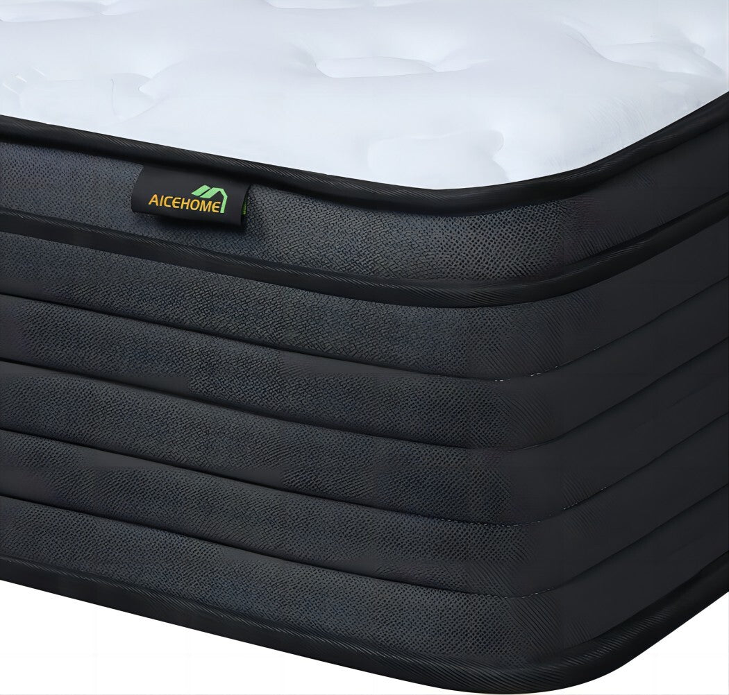 10" 12" 14" Twin Full Queen King Mattress Hybrid Spring Memory Foam Bed in a Box