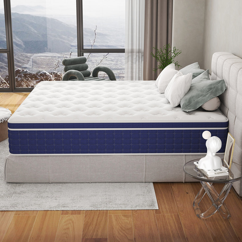 12" 14" Gel Memory Foam Mattress Pocket Spring Twin Full Queen King Bed in a Box