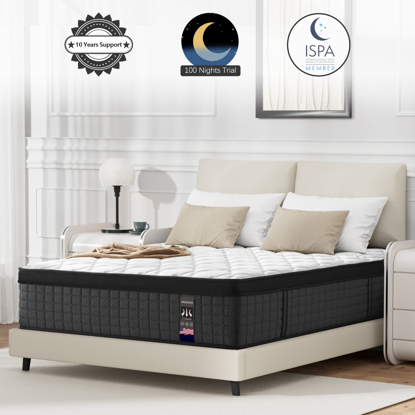 12" 14" Gel Memory Foam & Innerspring Hybrid Mattress, Twin Full Queen King Size