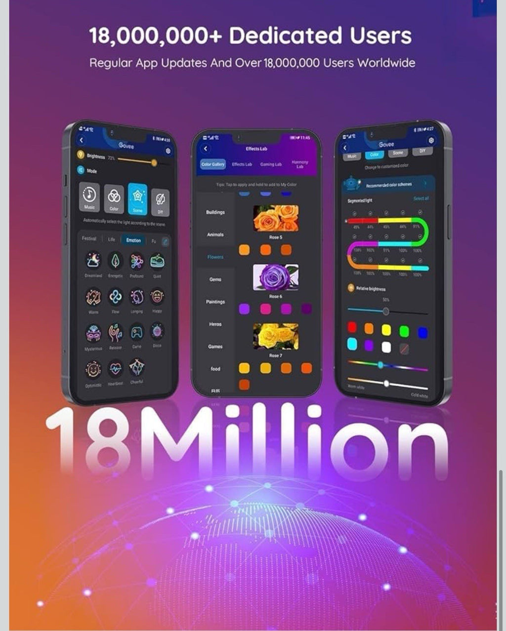 100Ft RGBIC LED Strip Lights, Smart LED Lights Work with Alexa and Google Assist