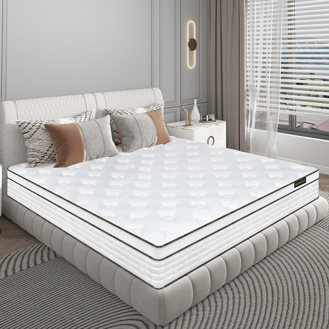 12" 14" Mattress Twin Full Queen King Size Gel Memory Foam Hybrid Spring Bed Box