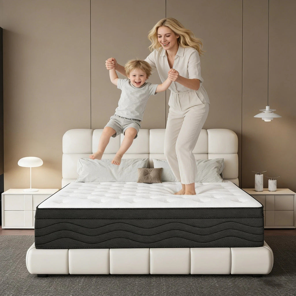 12 Twin Full Queen King Size Gel Memory Foam Hybrid Mattress, Mattress In A Box