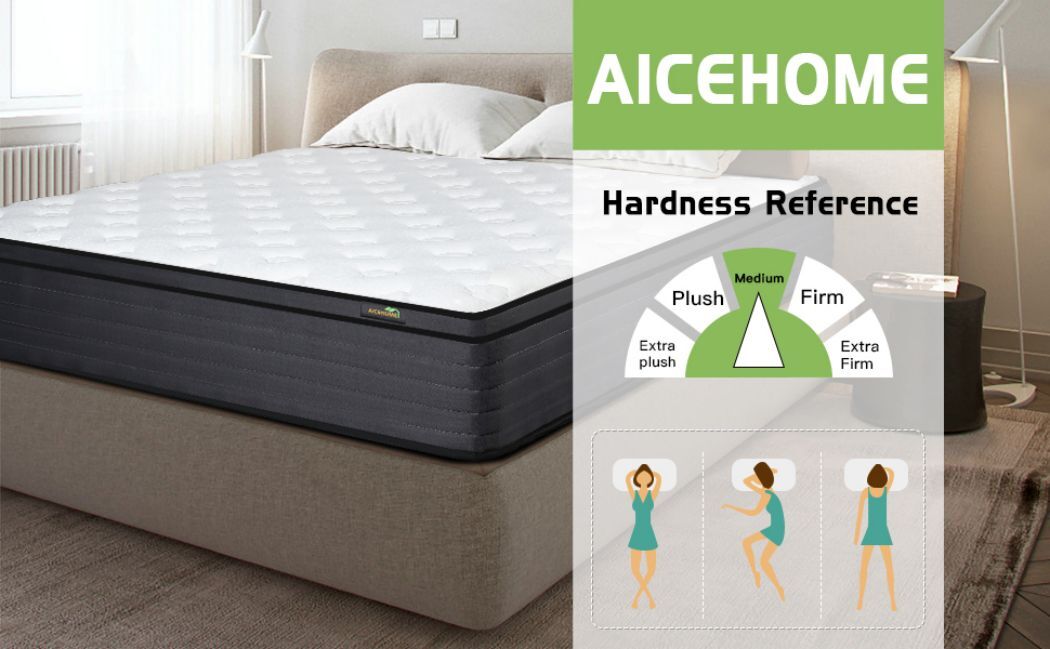 10" 12" 14" Twin Full Queen King Mattress Hybrid Spring Memory Foam Bed in a Box