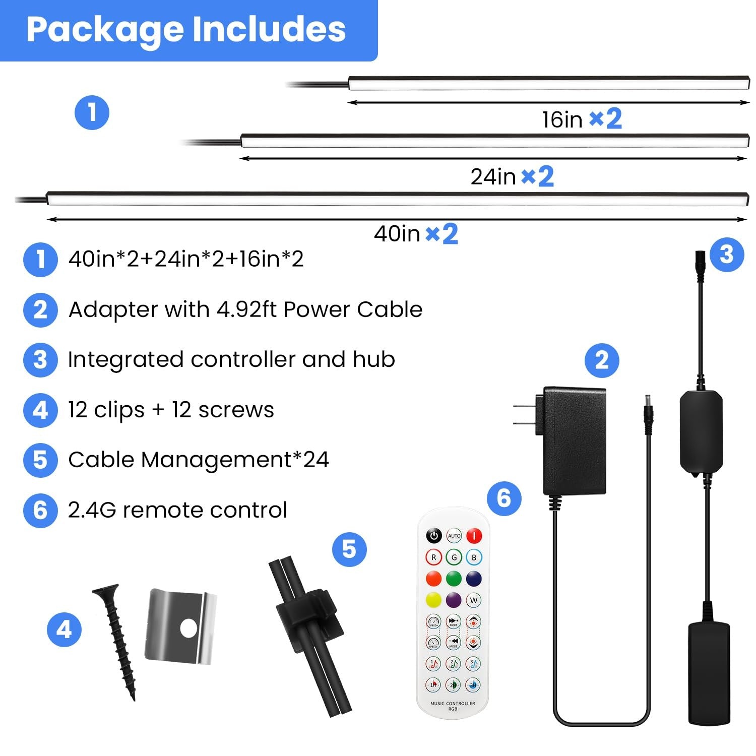 ** NEW RGB Smart Recessed LED Lighting for Acoustic Panels | WiFi/Alexa | 6-Pack