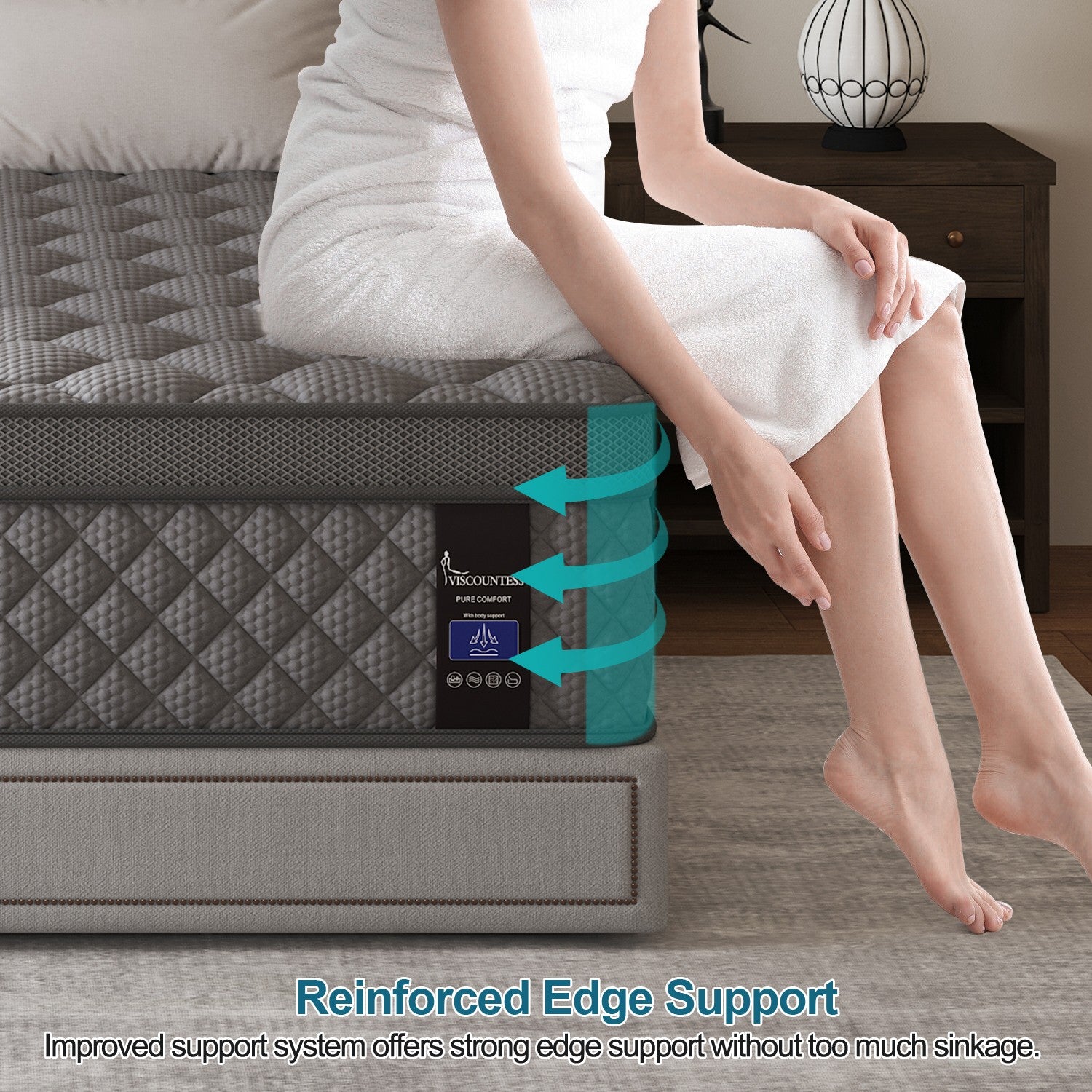 10/12/14Inch Memory Foam Twin Full Queen King Hybrid Spring Mattress In A Box