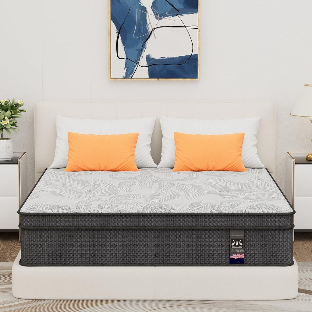 12" 14" Gel Memory Foam & Innerspring Hybrid Mattress, Twin Full Queen King Size