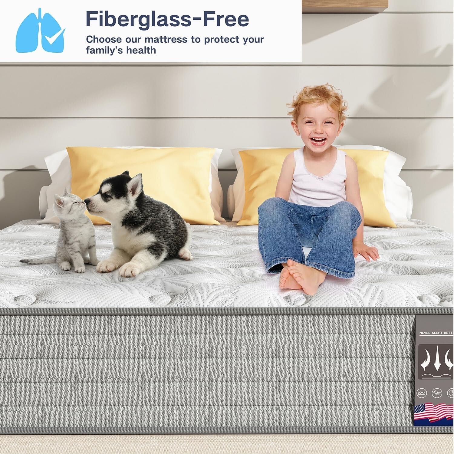 10"12"14" Hybrid Spring Mattress Twin Full Queen King Size Memory Foam in a Box