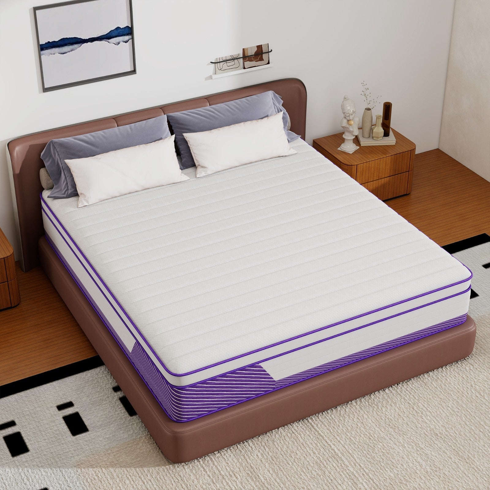 12" 14" Mattress Twin Full Queen King Size Hybrid Pocket Spring Memory Foam Bed