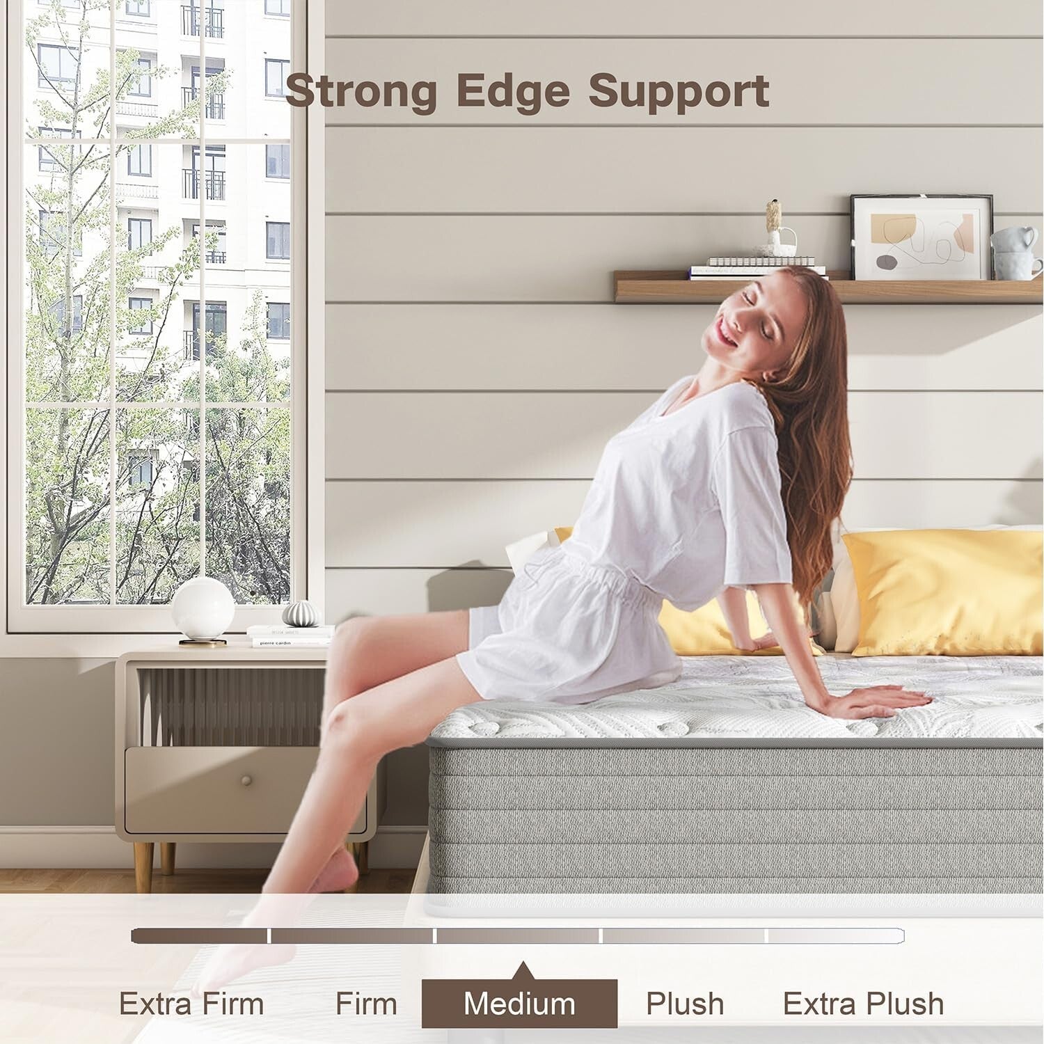 12" 14" Gel Memory Foam & Innerspring Hybrid Mattress, Twin Full Queen King Size