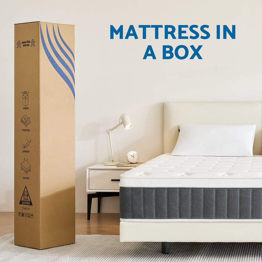 10/12/14 inch Gel Memory Foam Spring Queen Mattress Twin Full King Size In A Box