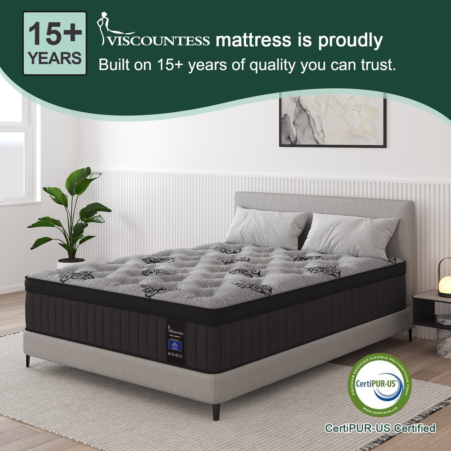 12 Inch Gel Memory Foam Hybrid Spring Mattress Twin Full Queen King in A Box