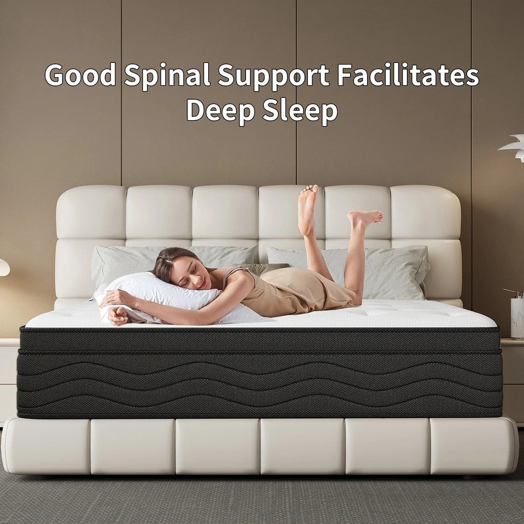 12 Twin Full Queen King Size Gel Memory Foam Hybrid Mattress, Mattress In A Box