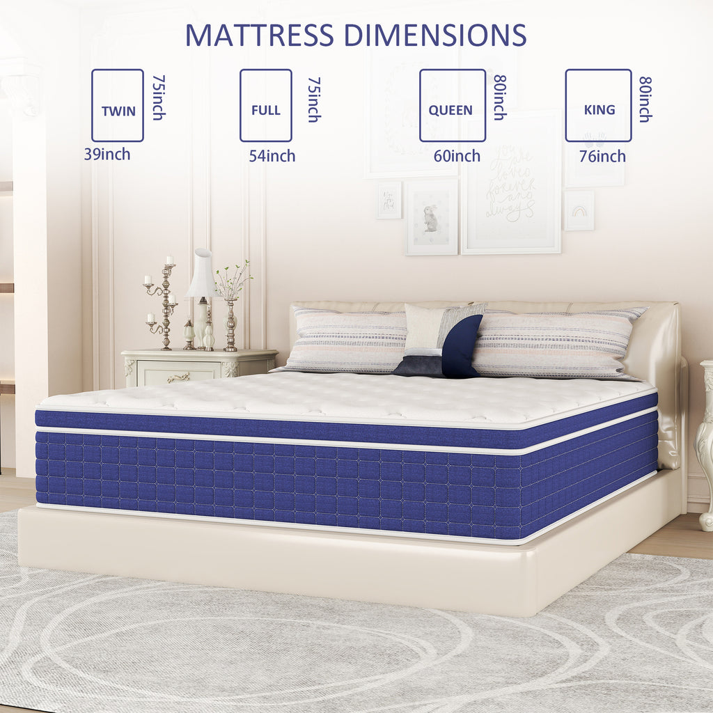 12 /14 Inch Gel Memory Foam Hybrid Mattress Innerspring In A Box Medium Firm