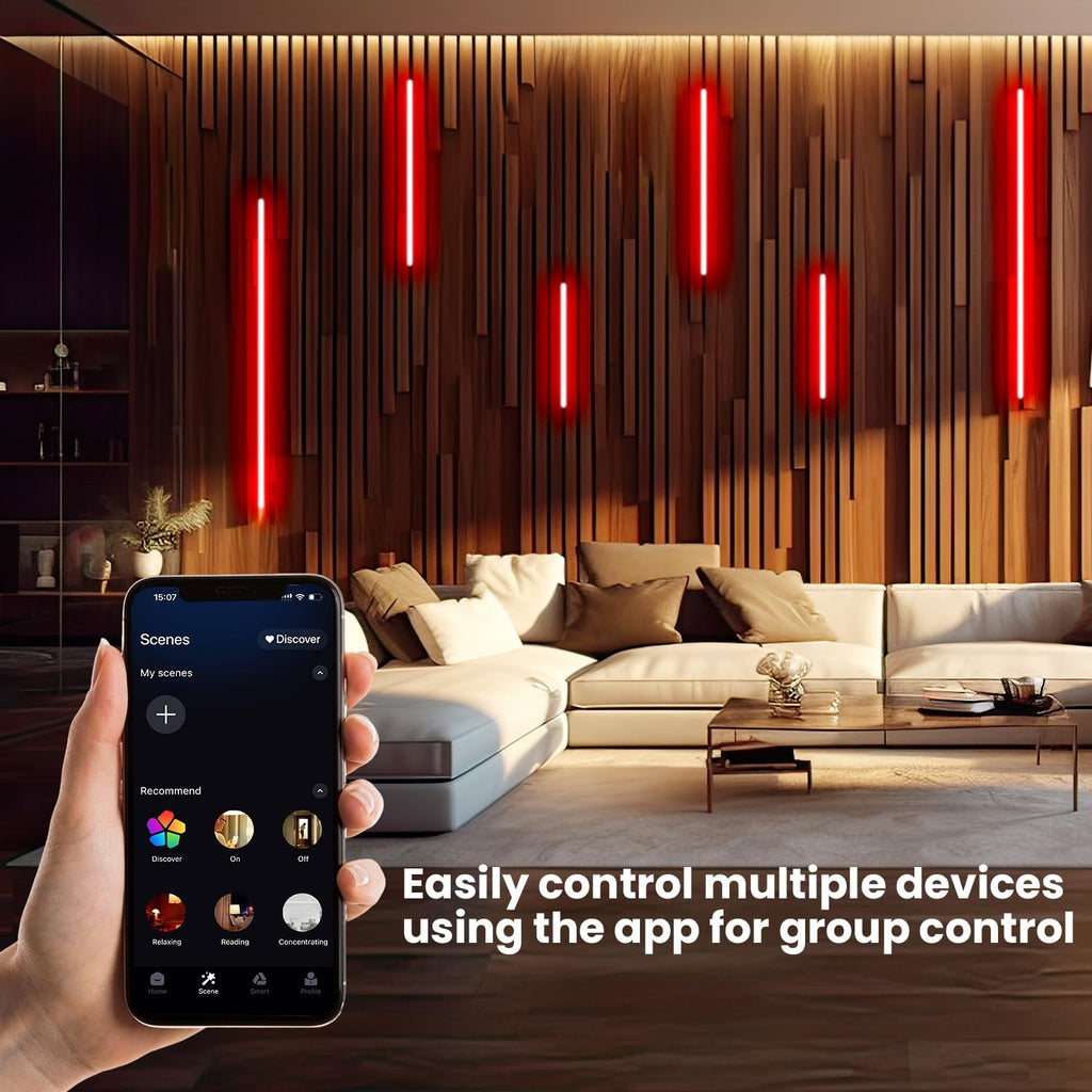 ** NEW RGB Smart Recessed LED Lighting for Acoustic Panels | WiFi/Alexa | 6-Pack