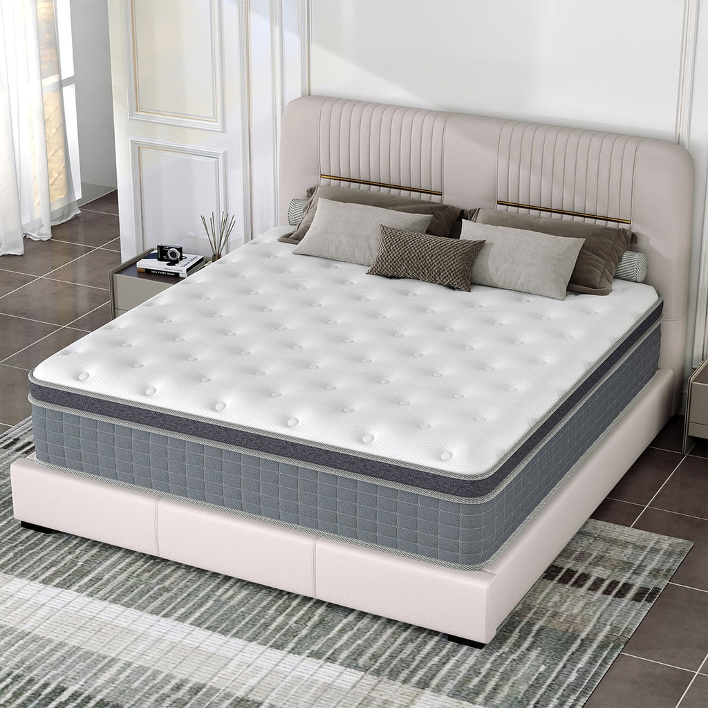 10" 12" 14" Hybrid Mattress Gel Memory Foam Spring Twin Full Queen King In A Box