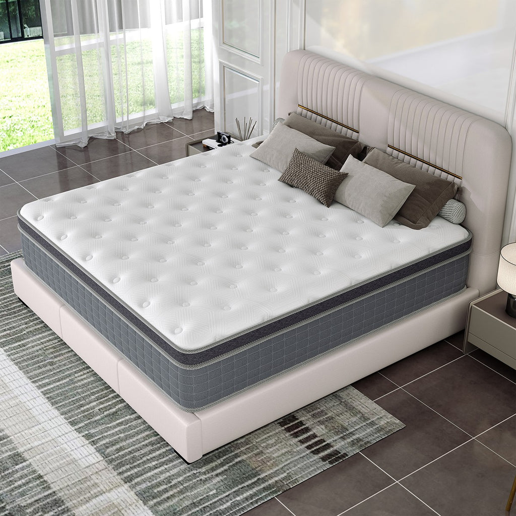 10" 12" 14" Hybrid Mattress Gel Memory Foam Spring Twin Full Queen King In A Box