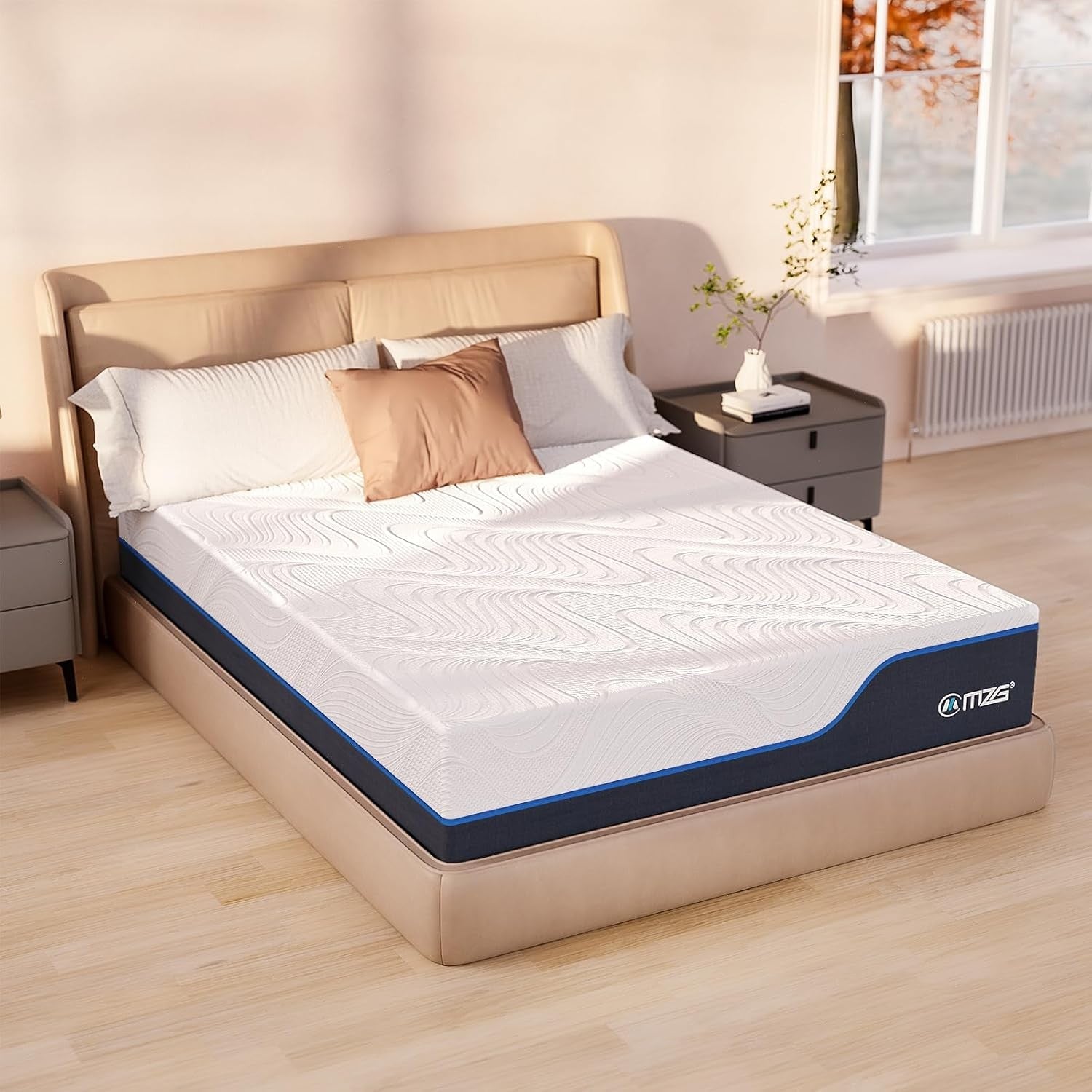 10''/12'' Queen & King Size,Hybrid Mattress, ,Gel-Infused Memory Foam In A Box