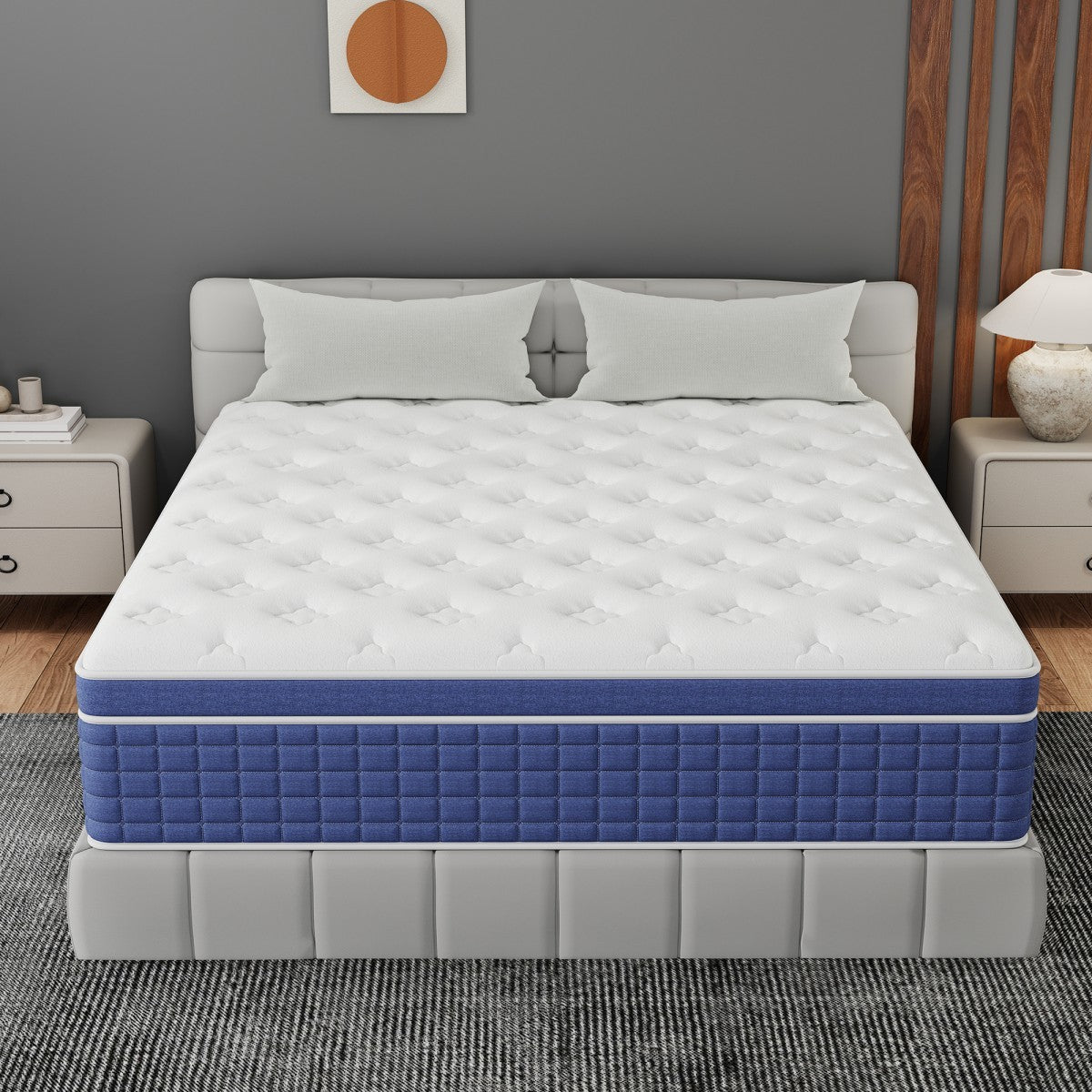 12" 14" Hybrid Mattress in a Box Twin Full Queen King Pocket Spring Medium Firm