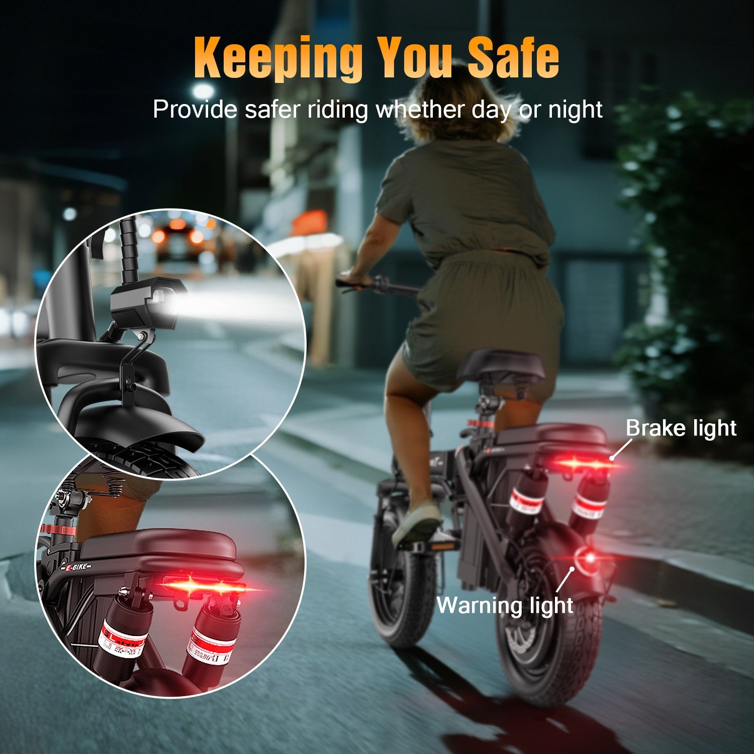 1000W Folding Electric Bike for Adults & Teens 14'' Commuting Bike 25MPH UL2849