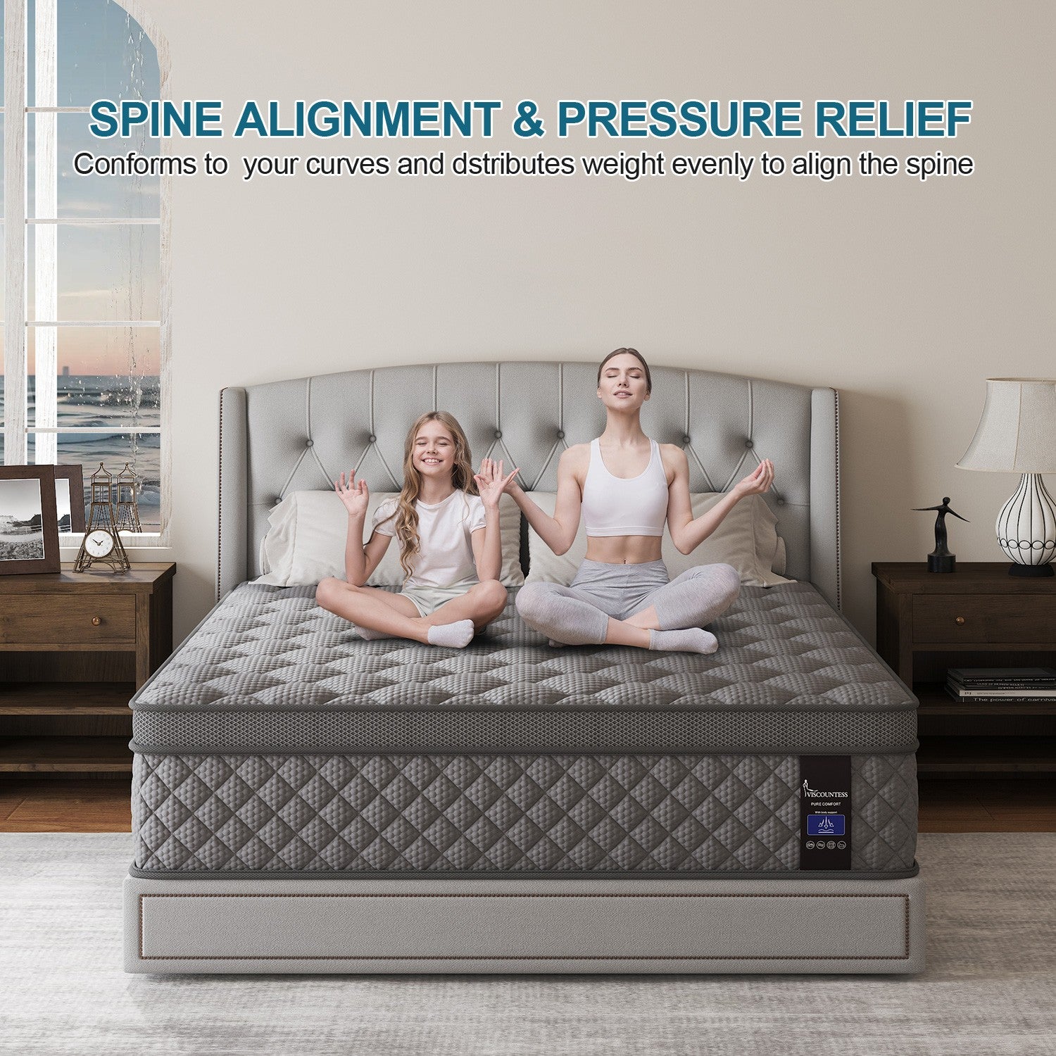 10/12/14Inch Memory Foam Twin Full Queen King Hybrid Spring Mattress In A Box