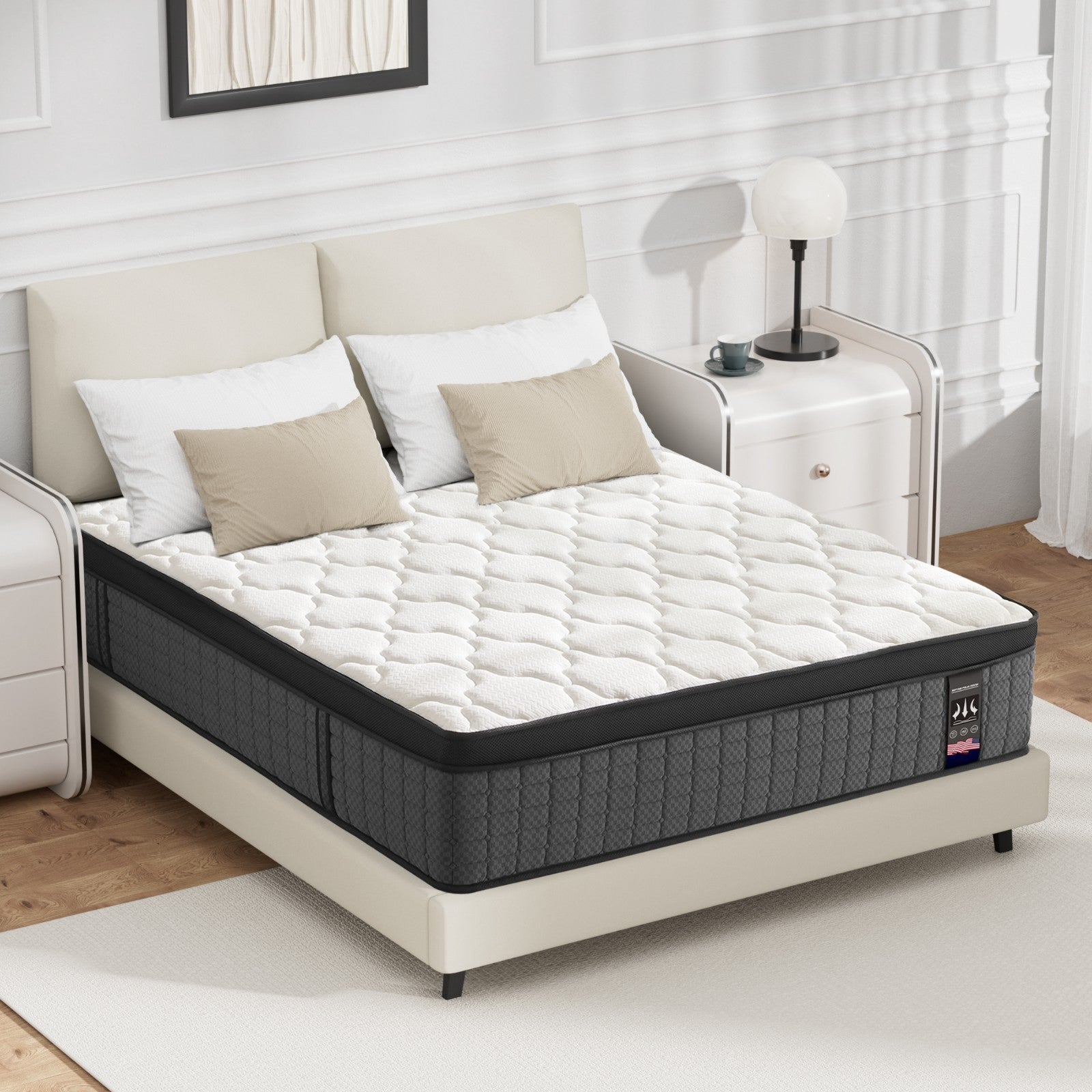 12" 14" Gel Memory Foam Mattress Twin Full Queen King Hybrid Spring Bed in a Box