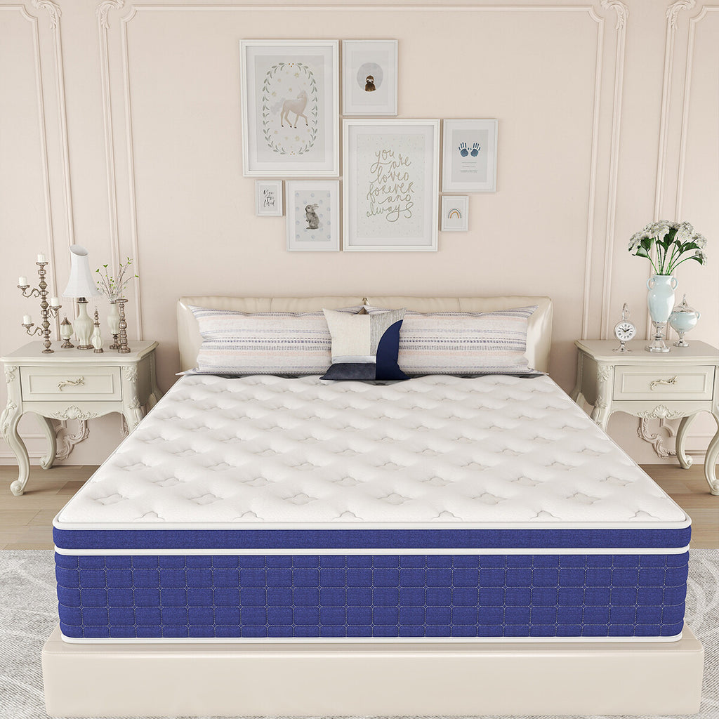 12 /14 Inch Gel Memory Foam Hybrid Mattress Innerspring In A Box Medium Firm