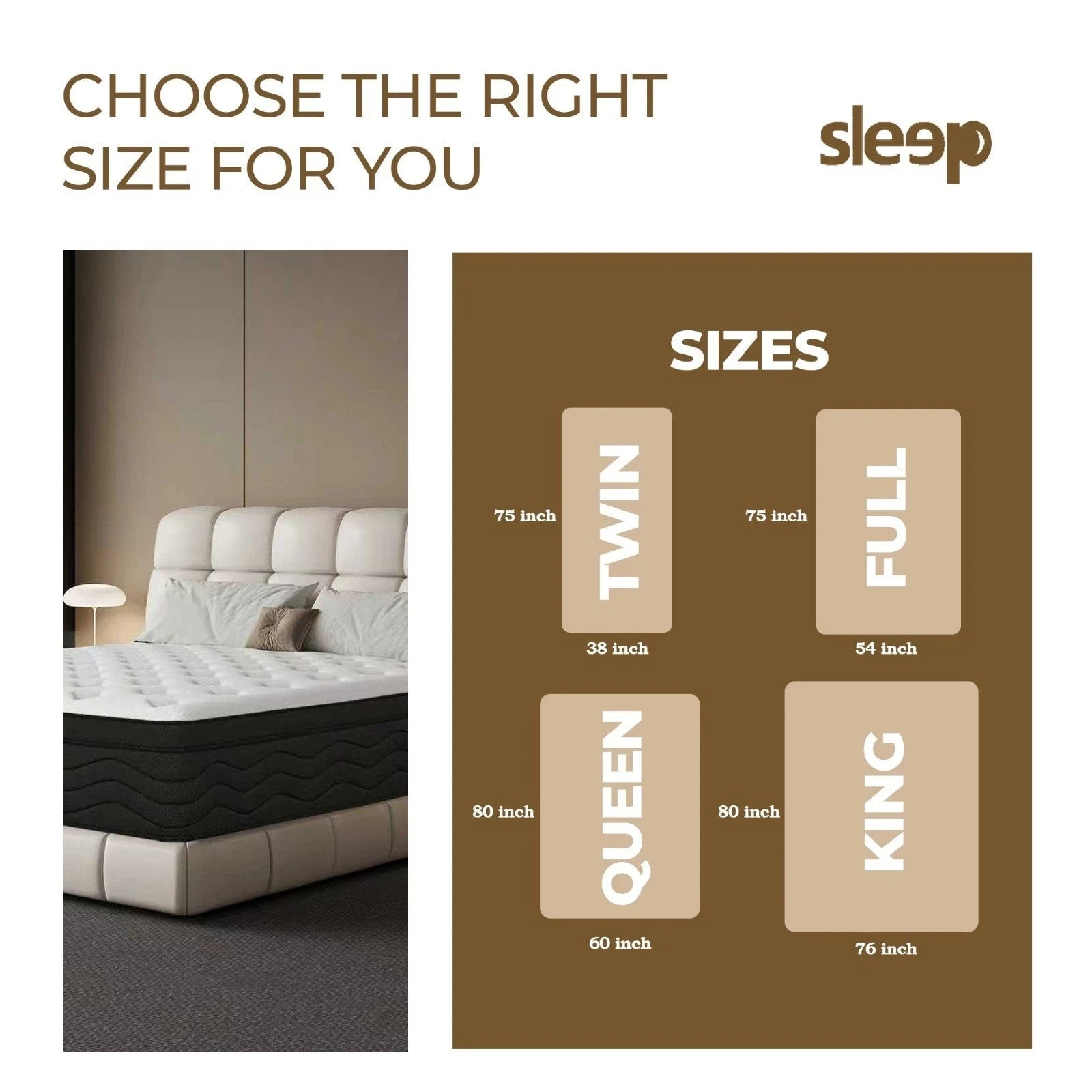 12 Twin Full Queen King Size Gel Memory Foam Hybrid Mattress, Mattress In A Box