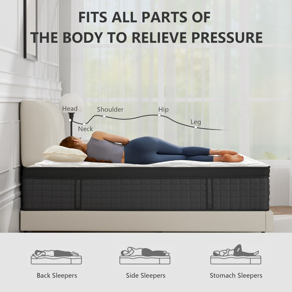 10" 12" 14" Gel Memory Foam Spring Hybrid Twin Full Queen King Mattress in A Box