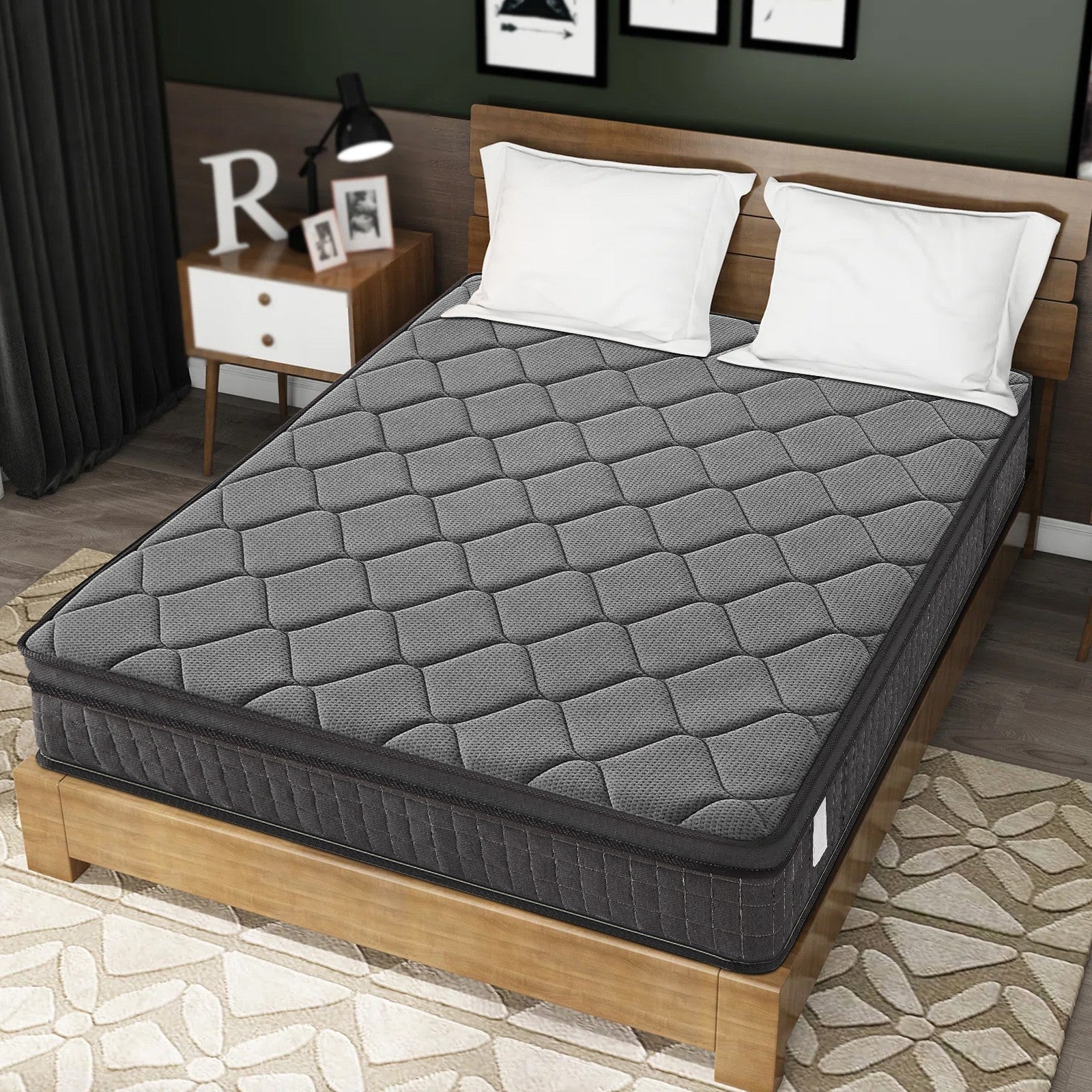 10" 12" Gel Memory Foam Mattress Hybrid Spring Twin Full Queen King Bed In A Box