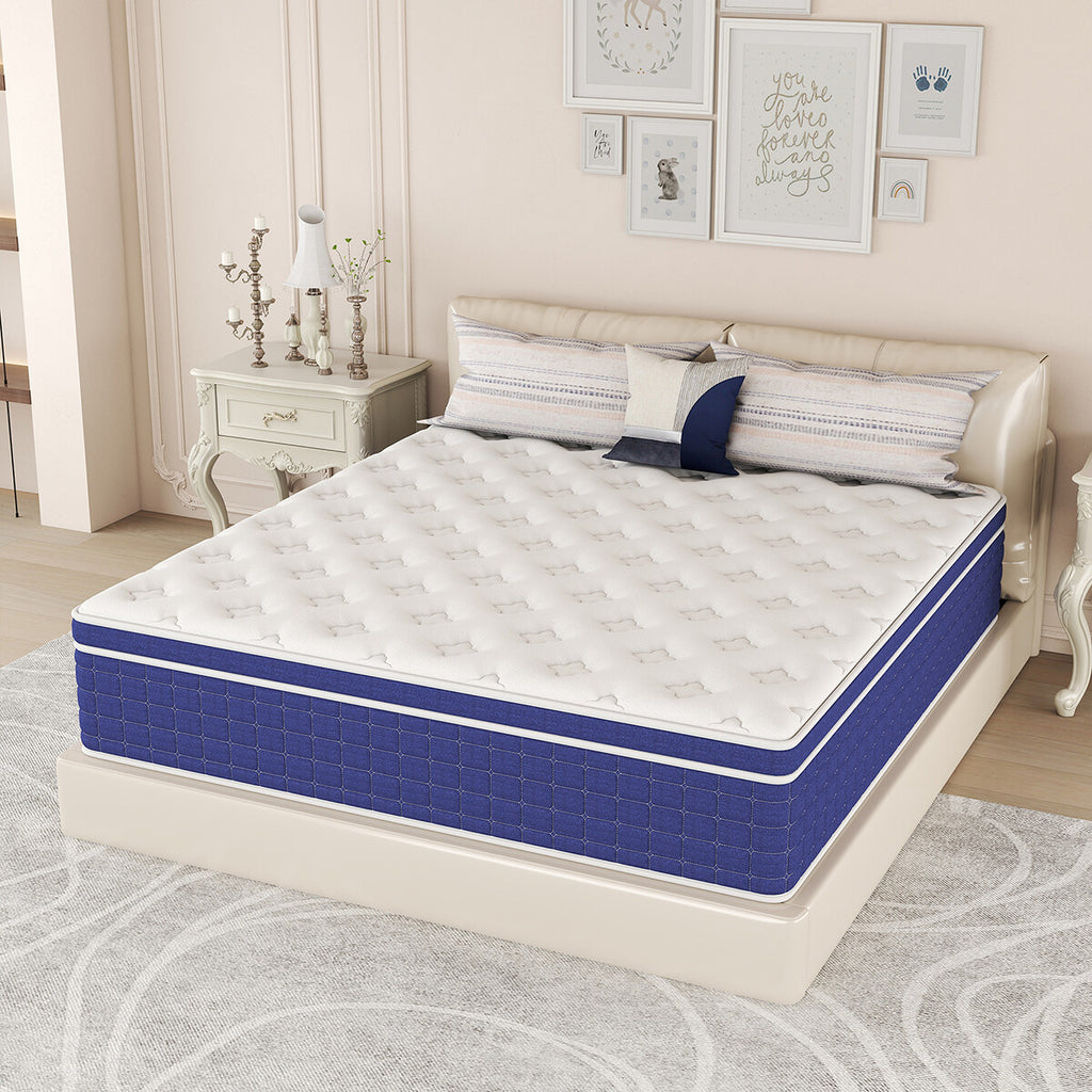 12 /14 Inch Gel Memory Foam Hybrid Mattress Innerspring In A Box Medium Firm