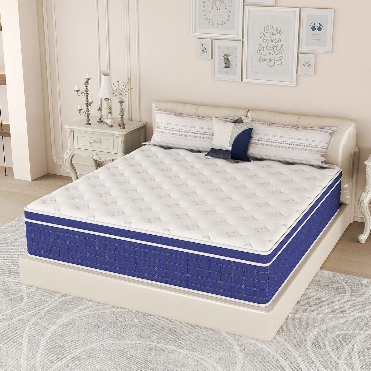 12 /14 Inch Gel Memory Foam Hybrid Mattress Innerspring In A Box Medium Firm