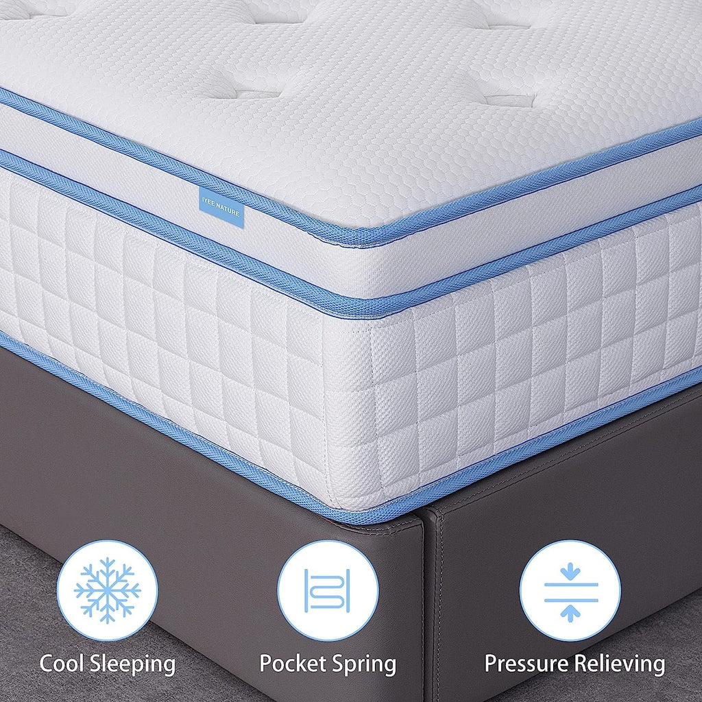 10"12"-Twin,Full,Queen,King Size Mattress Memory Foam Hybrid Mattress In a Box