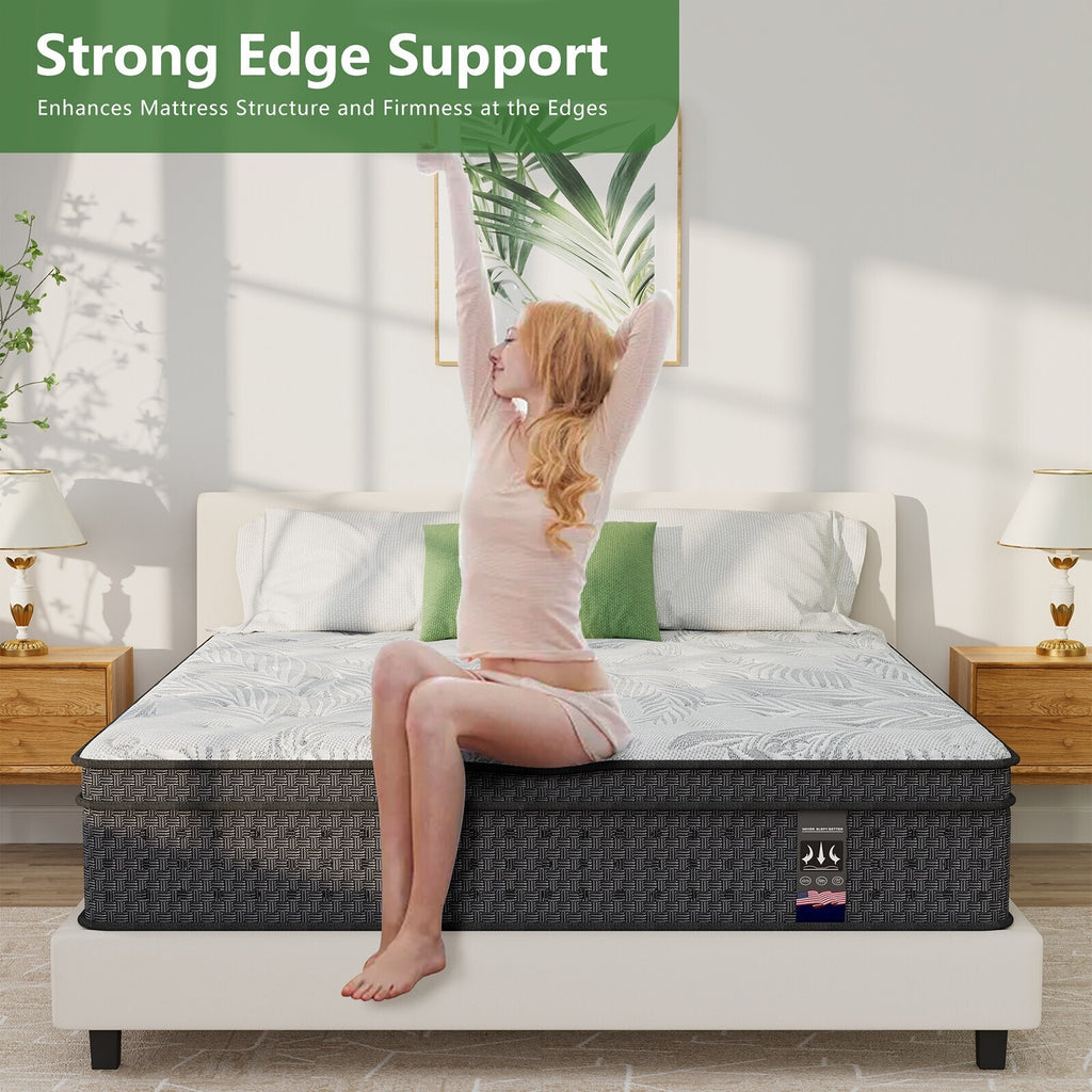 10" 14" Memory Foam Twin Full Queen King Size Spring Hybrid Mattress in a Box