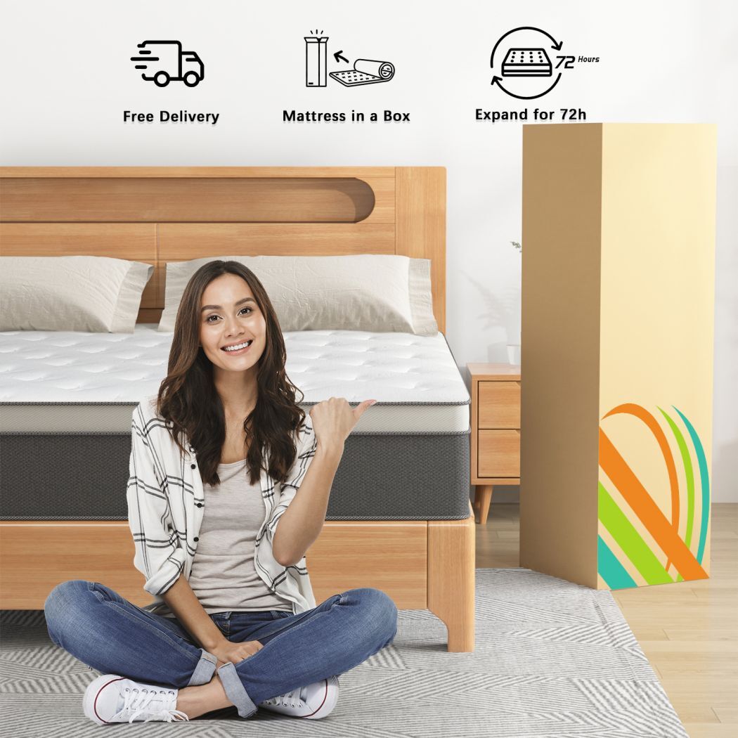 12" 14" Gel Memory Foam Hybrid Mattress Spring Twin Full Queen King In A Box