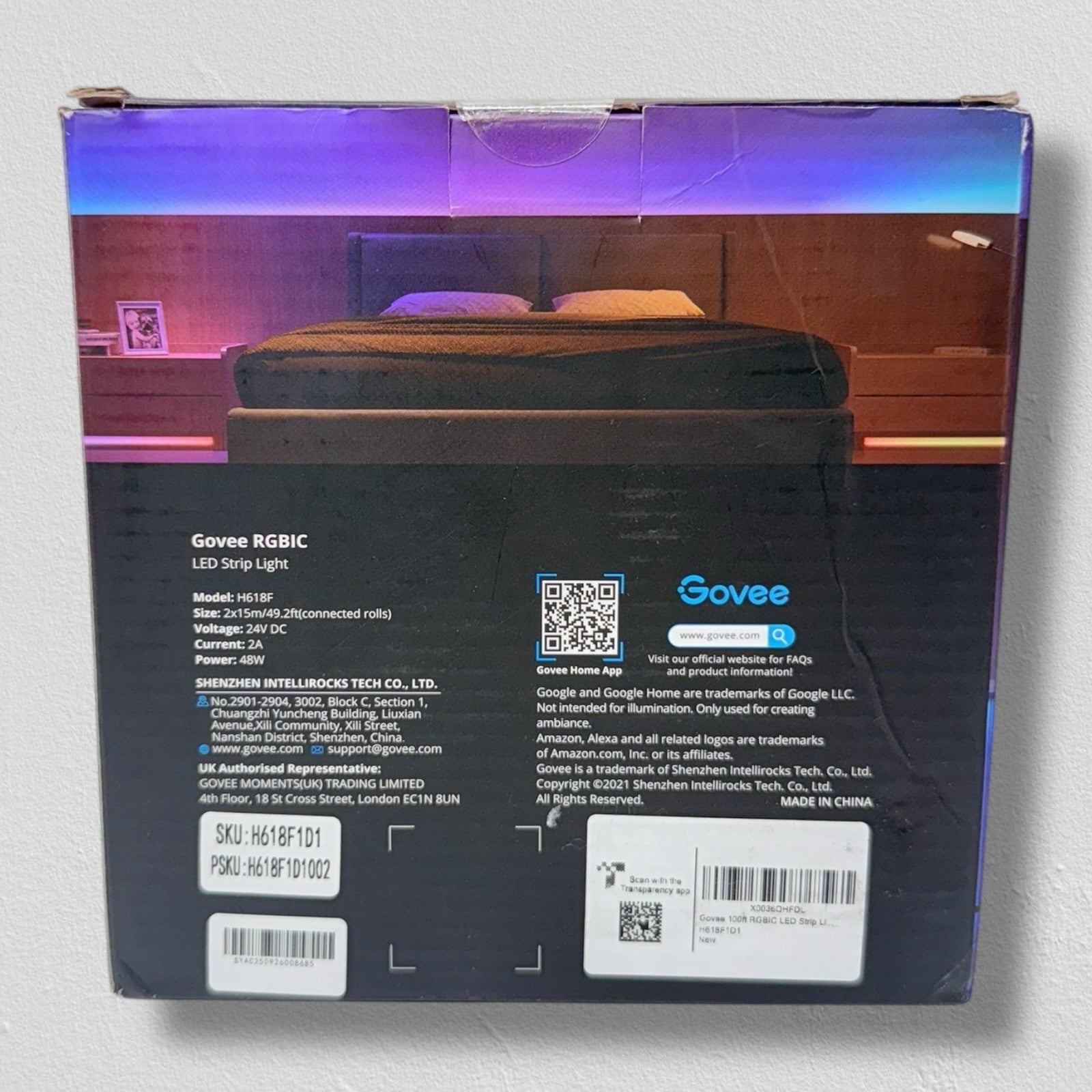 100Ft RGBIC LED Strip Lights, Smart LED Lights Work with Alexa and Google Assist