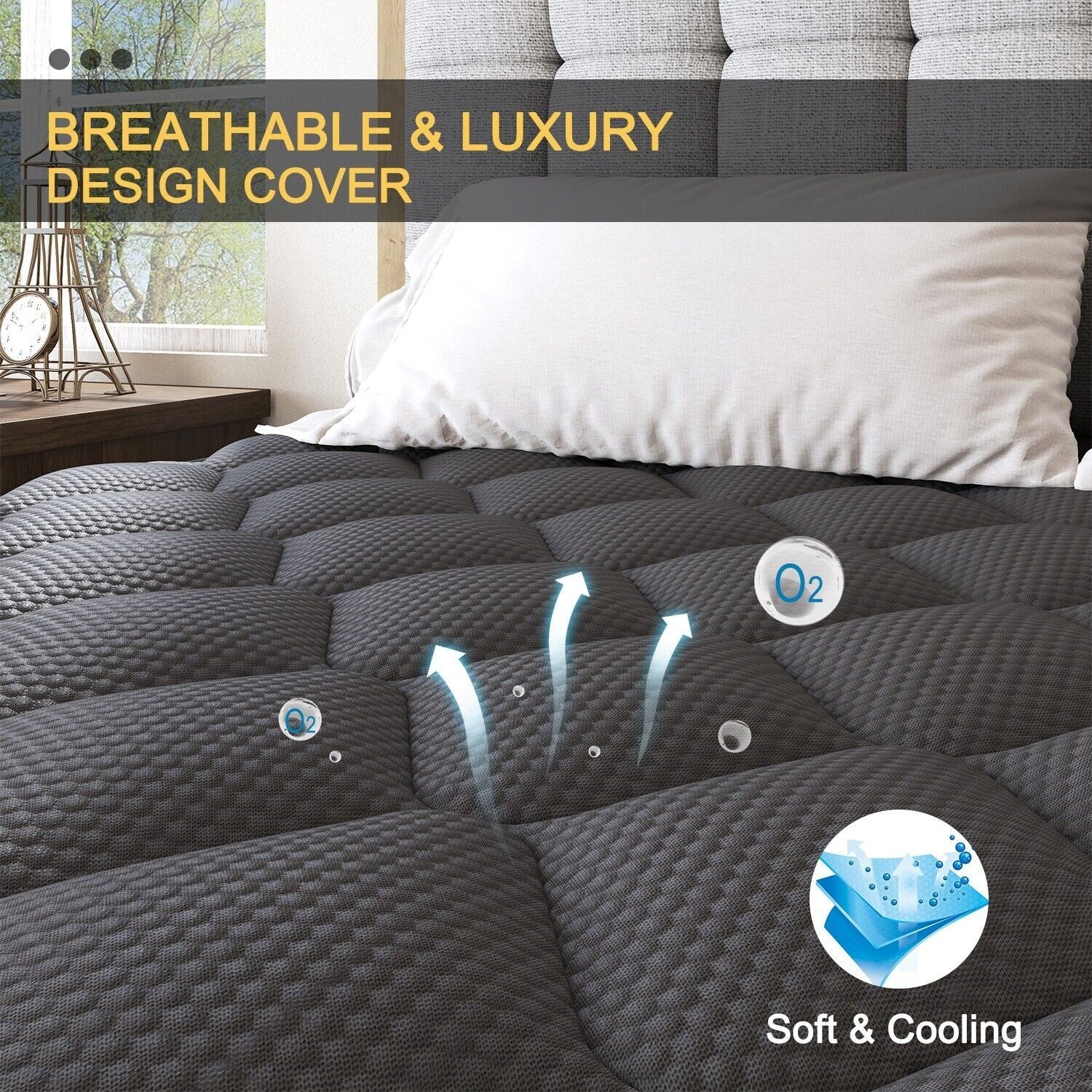 10" 12" 14"Gel Memory Foam Hybrid Spring Mattress Twin Full Queen King in A Box