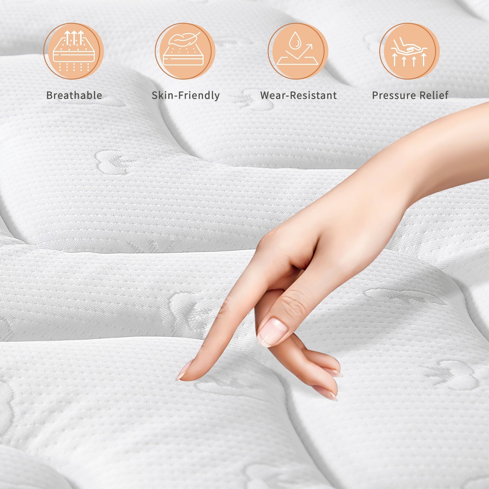 10" 12"Twin Full Queen King Size Gel Memory Foam Hybrid Spring Mattress In A Box