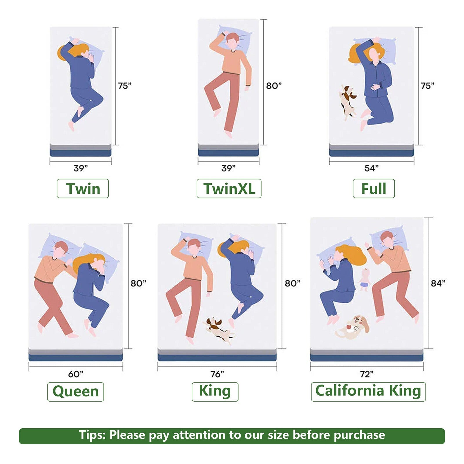 10" 14" Memory Foam Twin Full Queen King Size Spring Hybrid Mattress in a Box