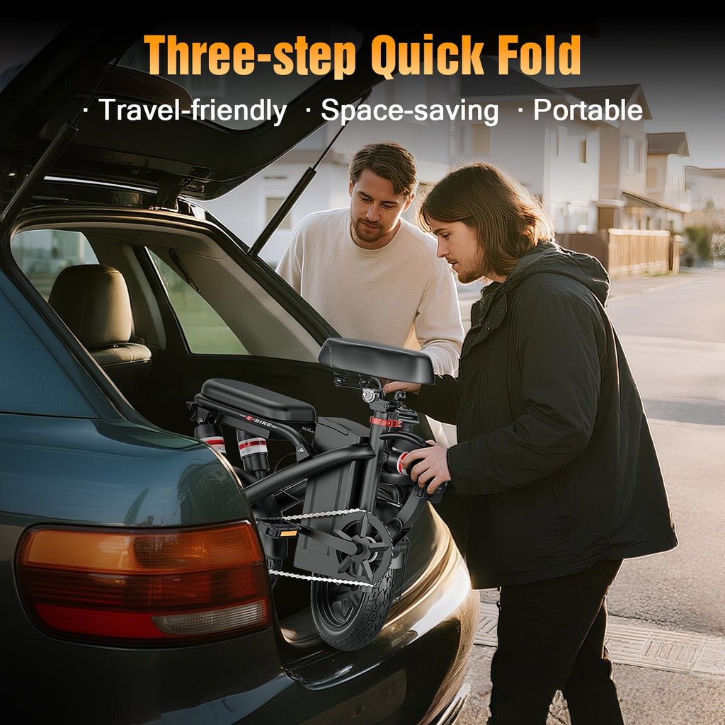 1000W Folding Electric Bike for Adults & Teens 14'' Commuting Bike 25MPH UL2849