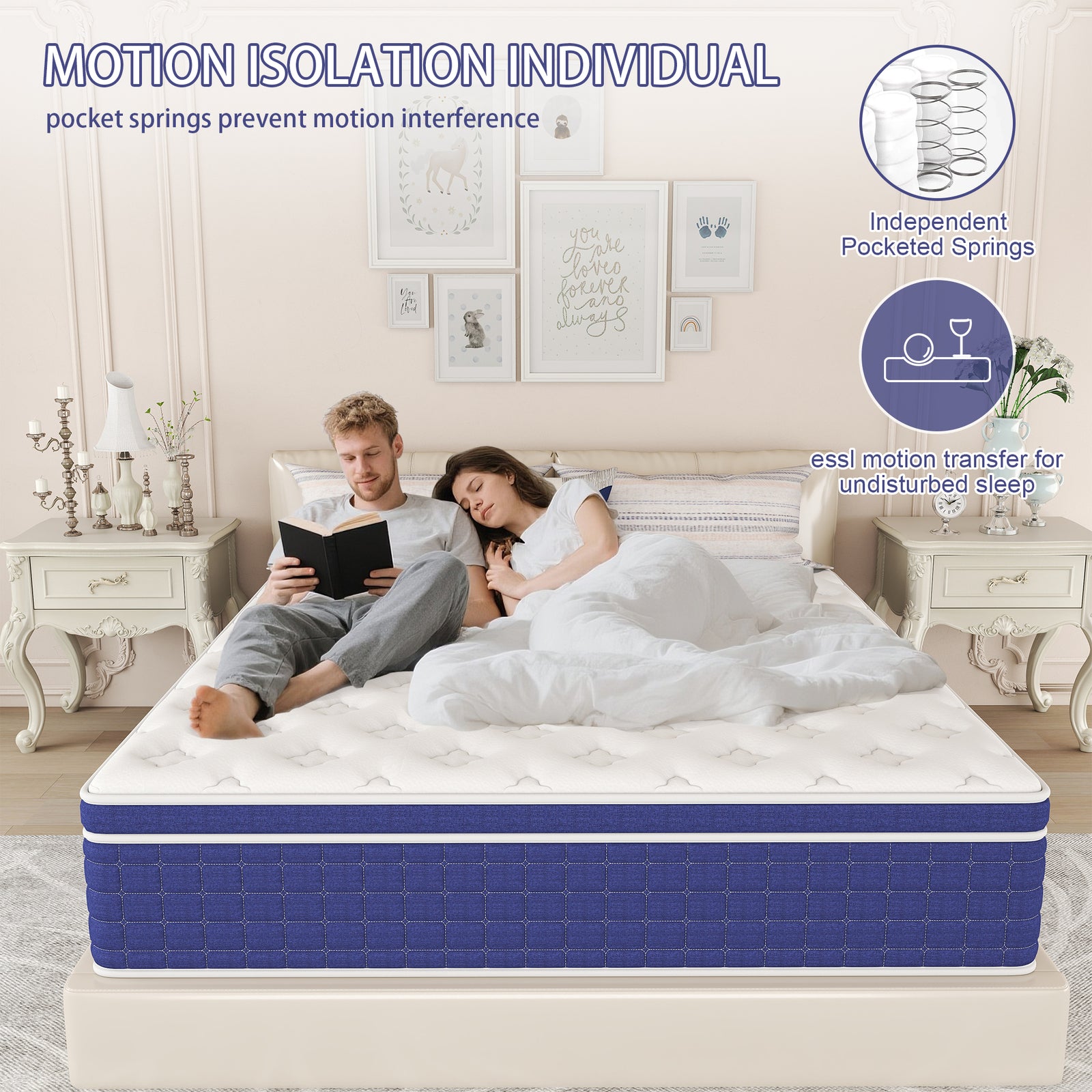 12 /14 Inch Gel Memory Foam Hybrid Mattress Innerspring In A Box Medium Firm